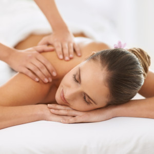Cropped shot of a gorgeous young woman enjoying a massage